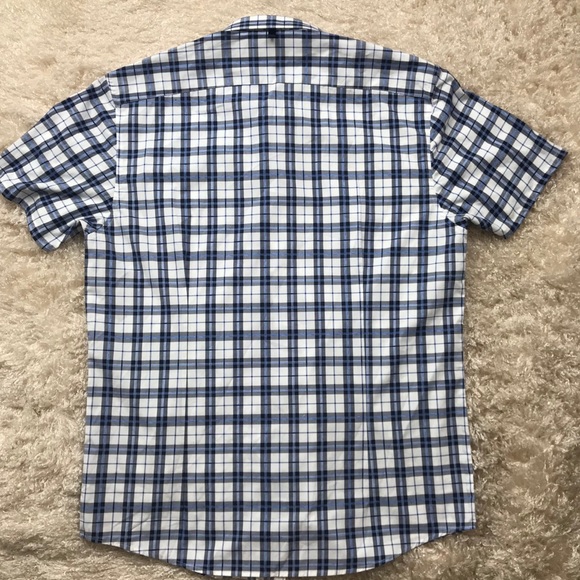 WRK Reworked Blue Plaid Short Sleeve Shirt - Picture 5 of 6